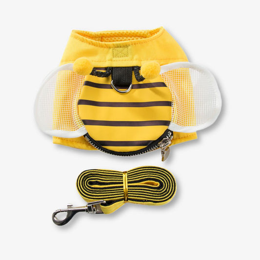Cute Bee Dog Harness and Leash Set