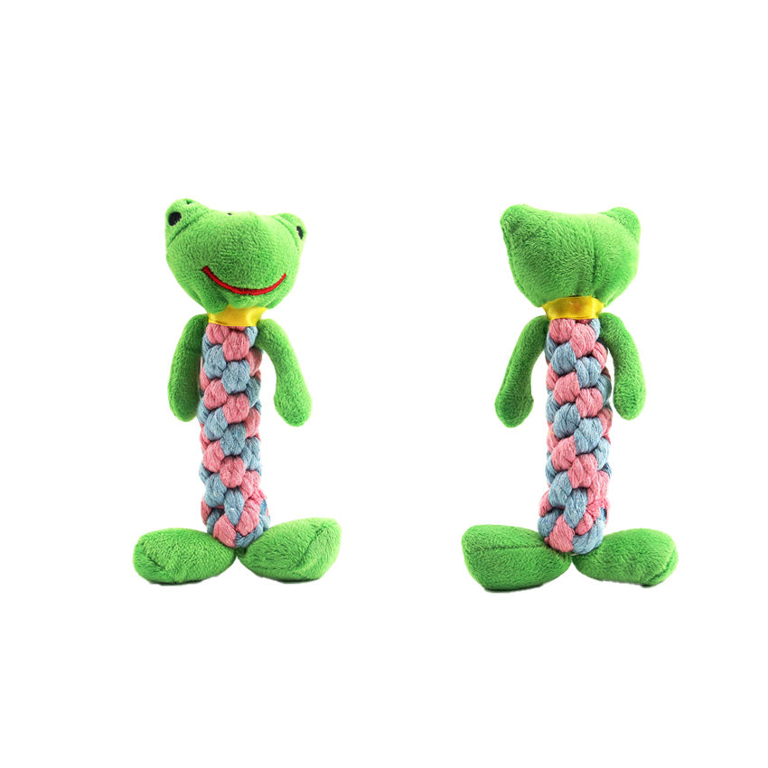 A cute animal shape dog chew toy for relieving bordem - frog