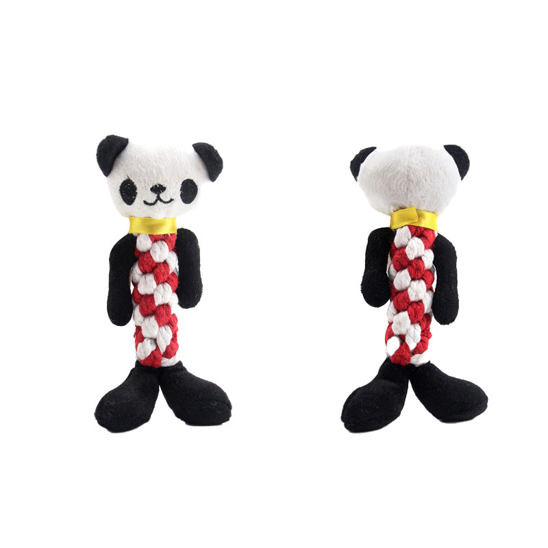 A cute animal shape dog chew toy for relieving bordem - panda