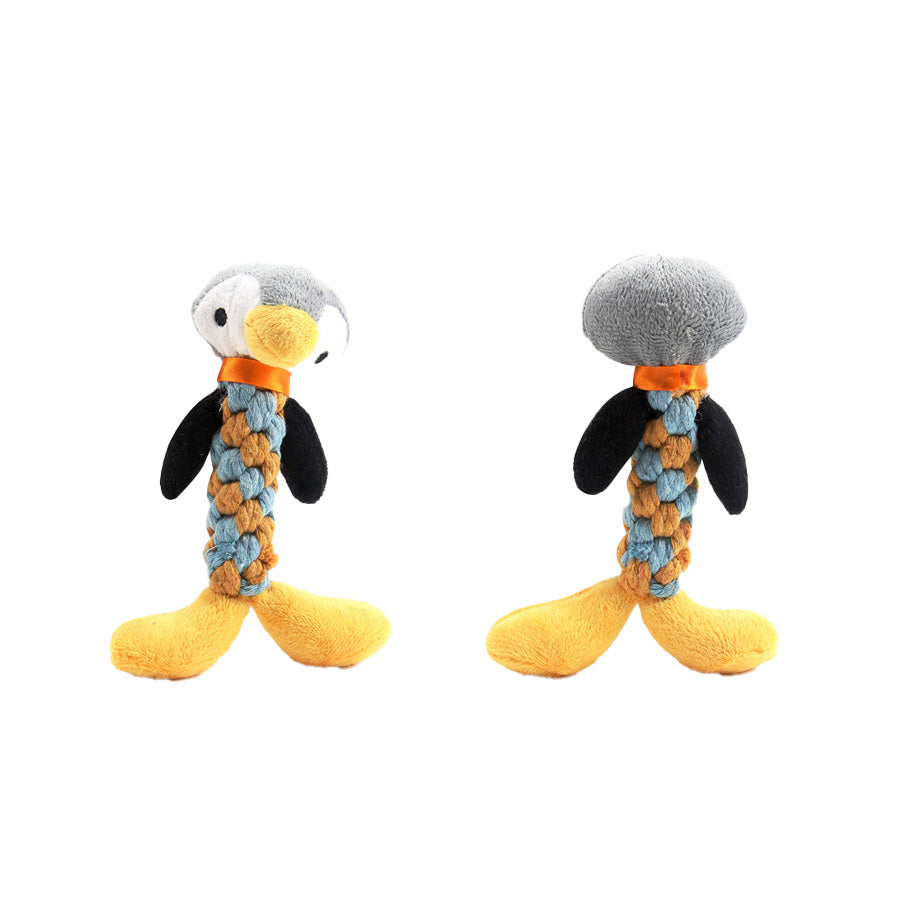 A cute animal shape dog chew toy for relieving bordem - penguin