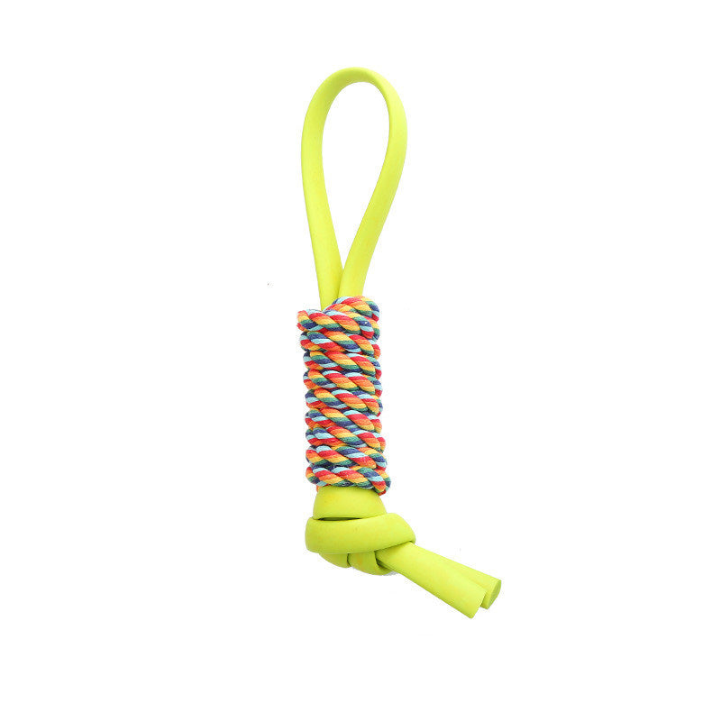 A dog robe chew toy can provide molar cleaning and also allow you to play with your dogs