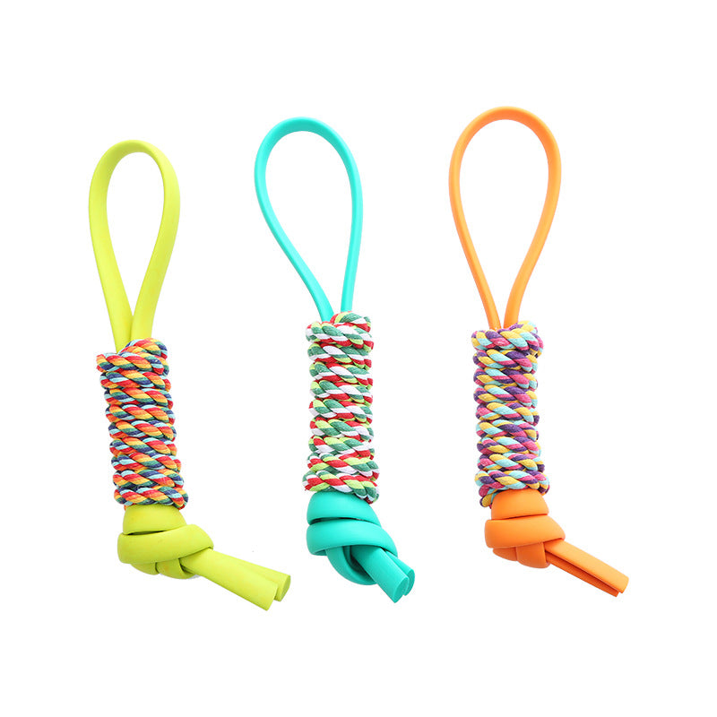 A dog robe chew toy can provide molar cleaning and also allow you to play with your dogs