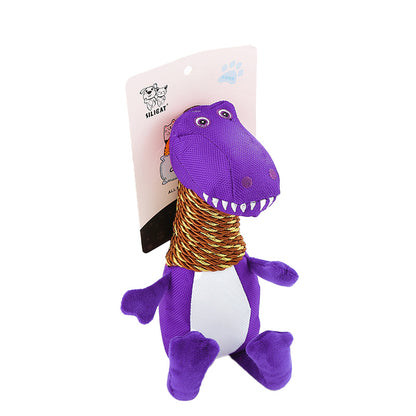 Who does not like dinosaur? A cute dinosaur plush toy definitely is a good companion to your dogs.