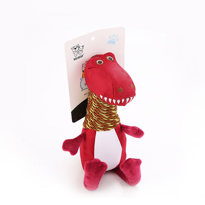 Who does not like dinosaur? A cute dinosaur plush toy definitely is a good companion to your dogs.