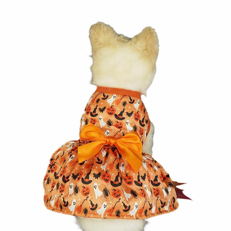 Dog Halloween Skirt - Orange - Yes My Paws