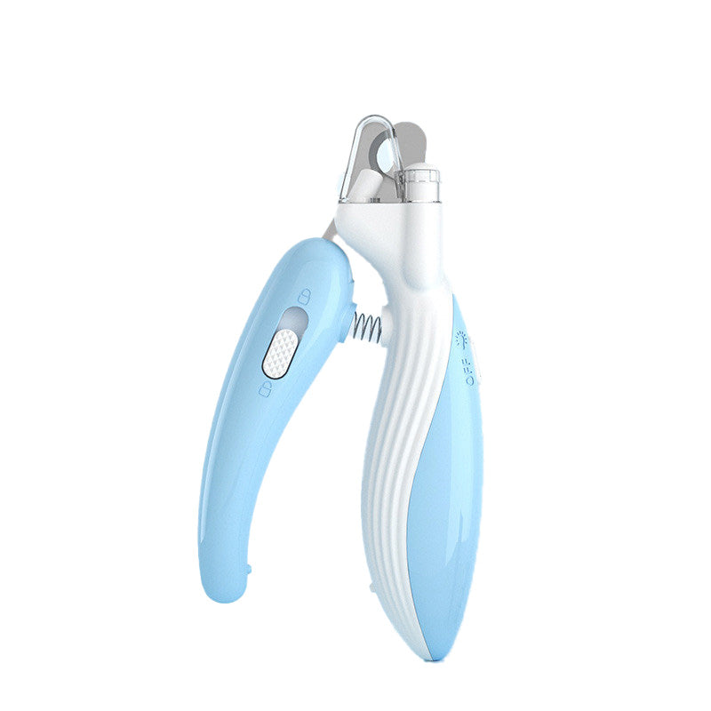 Dog nail clipper with LED light for trimming nail accurately and safely