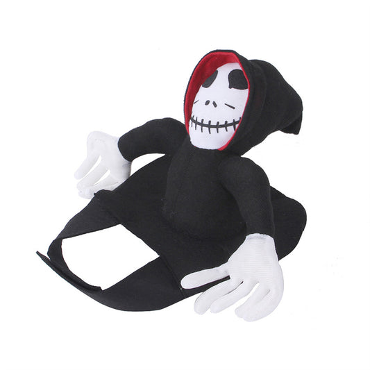 Halloween Costume for Dog - Grim Reaper Rides on Top