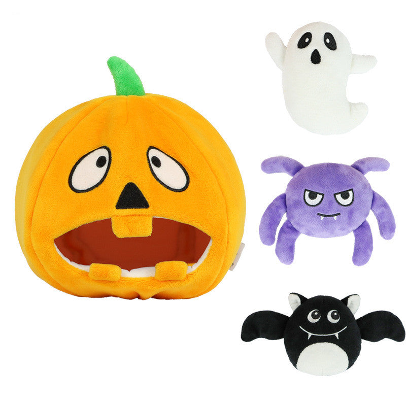 Dog Toys Set for Enjoying Halloween Together - Pumpkin / Ghost / Spider / Bat - Yes My Paws