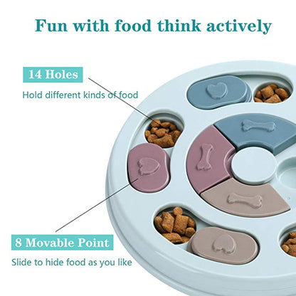 A dog treat puzzle does not only help IQ training but also make them eating slower for better health