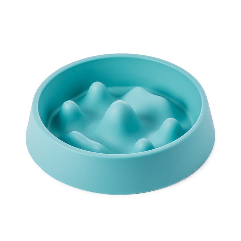 Pet bowl for eating slower for reducing the risk of choking, bloating and indigestion and thus introduce healthier eating behaviour