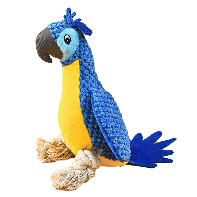 A bird plush dog is a good companion to your furry friend which can provide fun and relieve bordem. It is also durable for aggressive chewers.