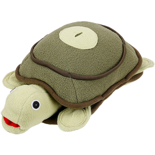 A tortoise plush toy is a good companion to your paws. It also looks cute together with your furry friends and suitable for photoshooting.