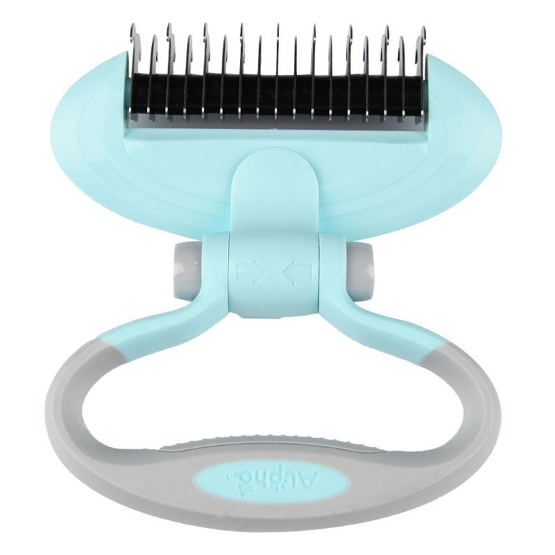 Pet comb with two heads with one head for knots and mats, while the dense serial port head ensures smooth and pain-free combing